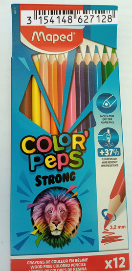 crayons de couleur 12pcs g.f ref: 862712  - maped